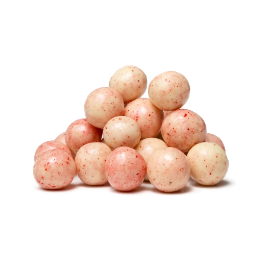 Knusprige Kugeln mit Joghurtgeschmack und Himbeeren